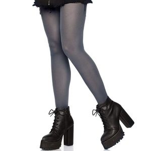 Leg Avenue Nylon Tights O/S Gray